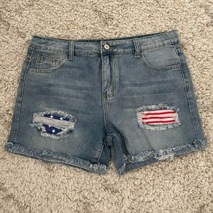 Bellelilly Jean Shorts - American Flag